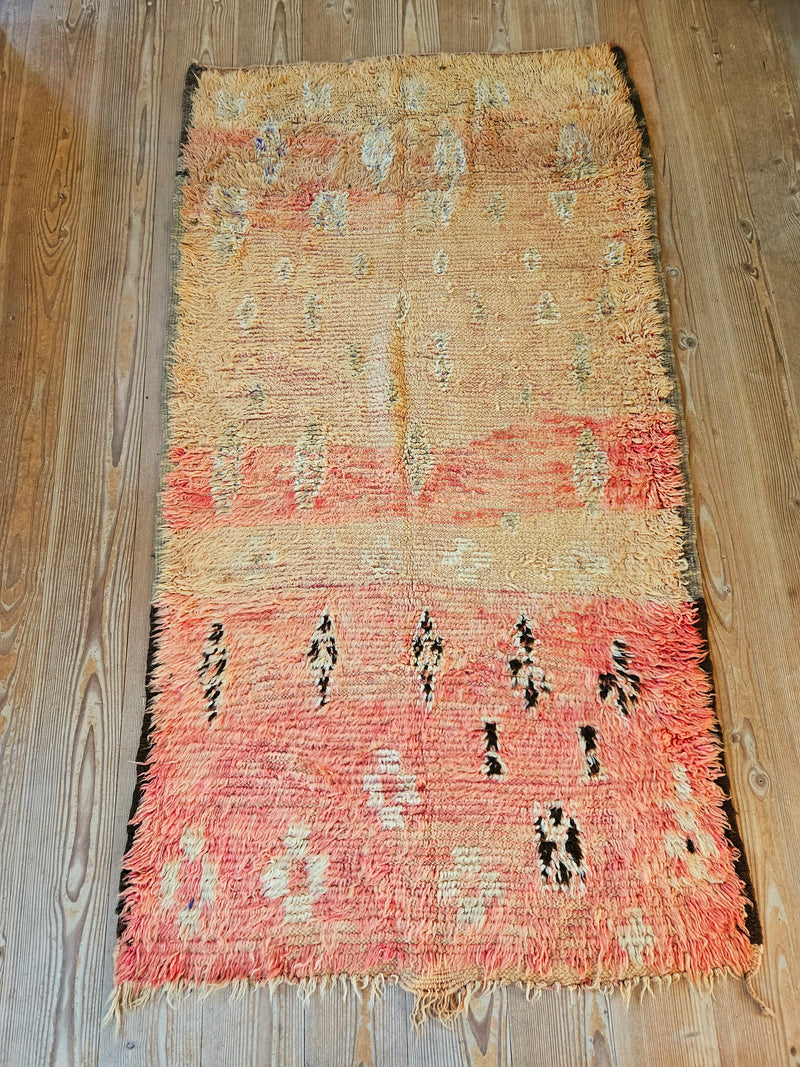 Marokkansk vintage gulvtæppe 130x235 cm