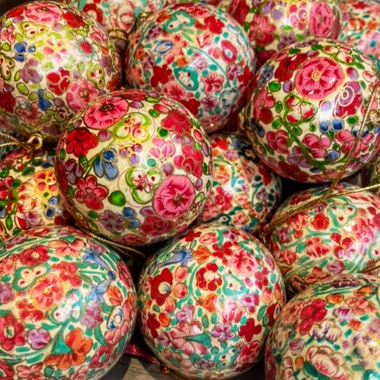 Håndmalet julekugle 7,5 cm