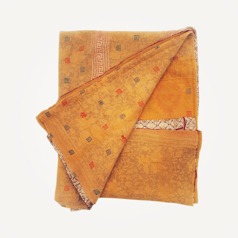 Sari Kantha tæppe 176x220 cm