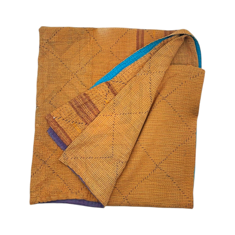 Sari Kantha tæppe 160x200 cm