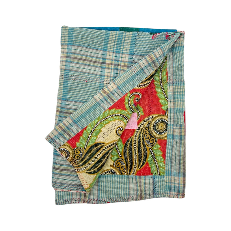 Sari Kantha tæppe 110x165 cm