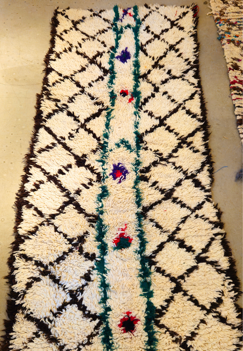 Marokkansk vintage gulvtæppe 80x200 cm