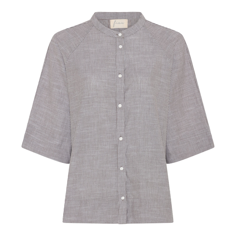 Abu Dhabi short shirt Coffee Quartz Stripe