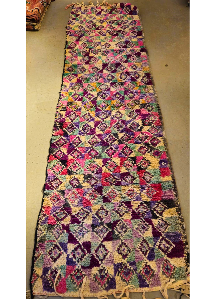 Marokkansk vintage gulvtæppe 90x310 cm