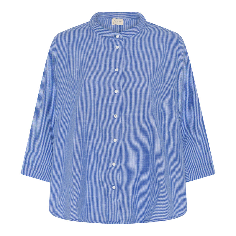 Seoul short shirt  Medium Blue Stripe
