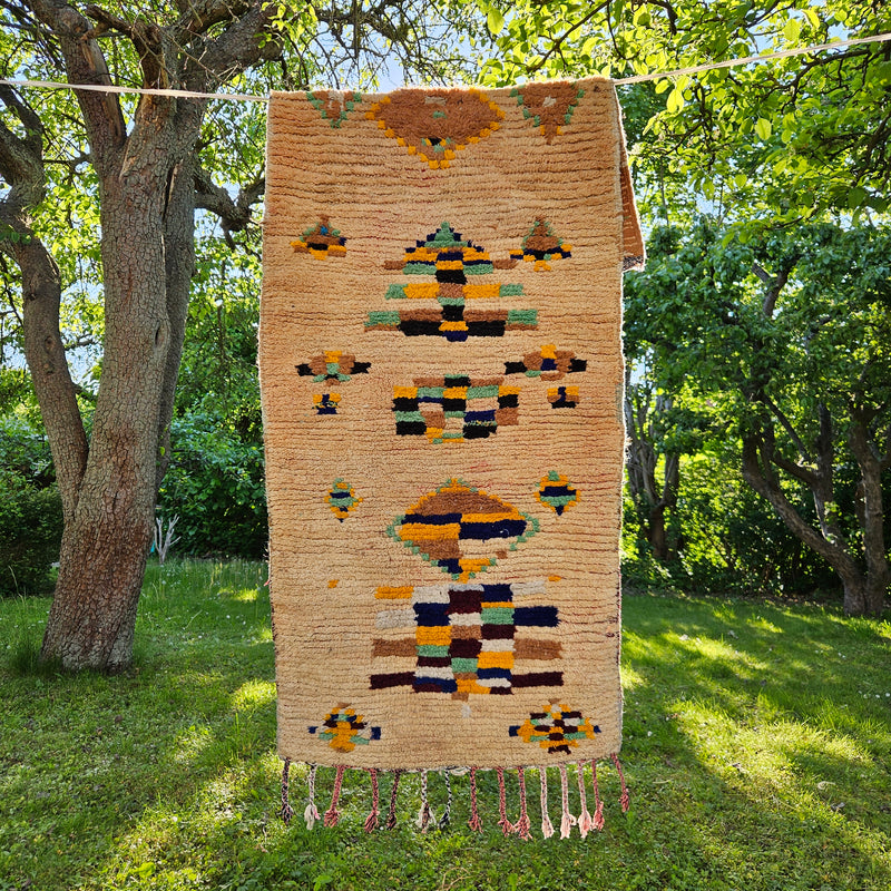 Marokkansk vintage gulvtæppe 75x160 cm