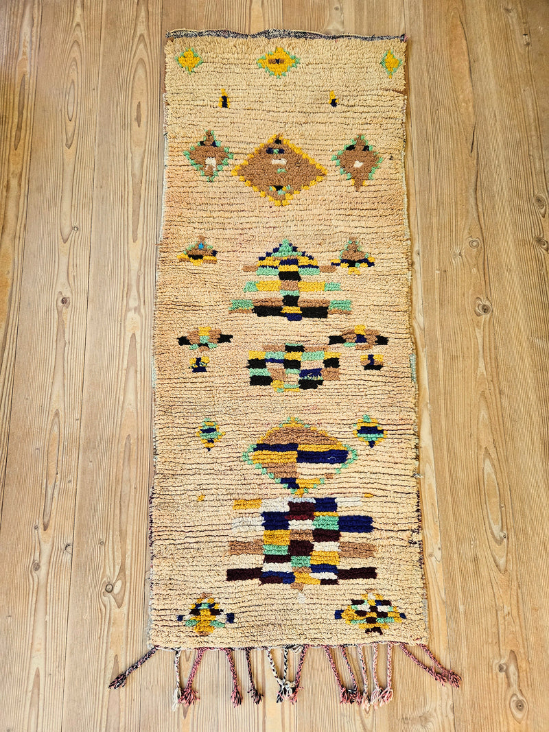 Marokkansk vintage gulvtæppe 75x160 cm
