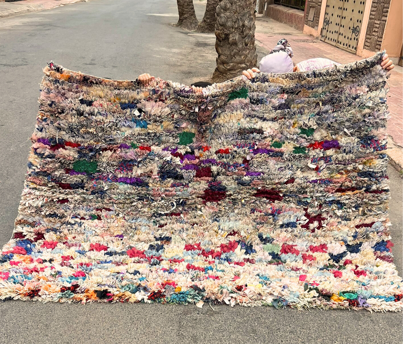 Marokkansk Boucheroite vintage gulvtæppe 130x180 cm