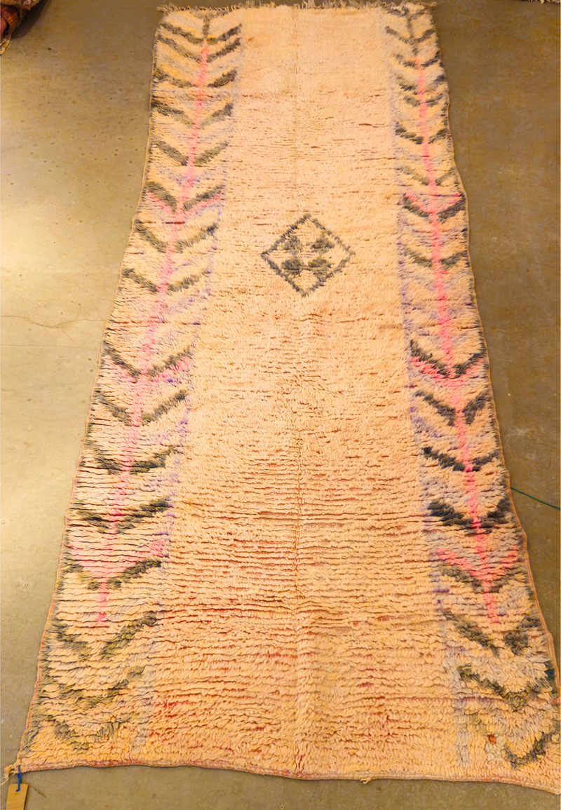 Marokkansk vintage gulvtæppe 95x275 cm