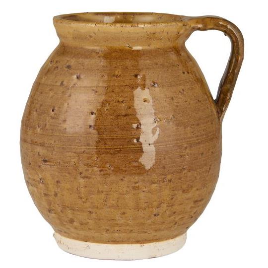 Krukke m/hank rustik brun