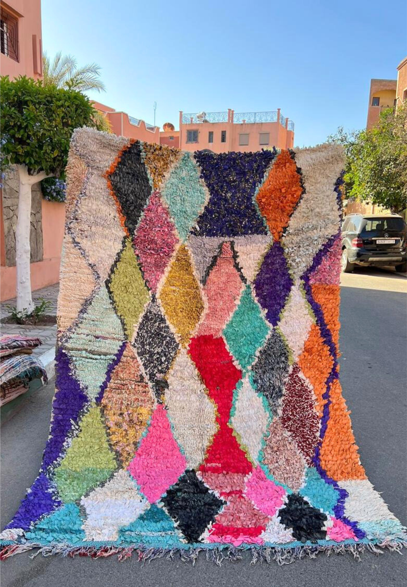 Marokkansk Boucheroite vintage gulvtæppe 160x245 cm