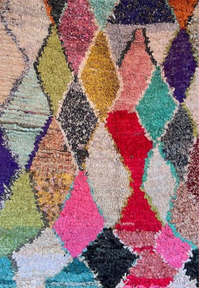 Marokkansk Boucheroite vintage gulvtæppe 160x245 cm