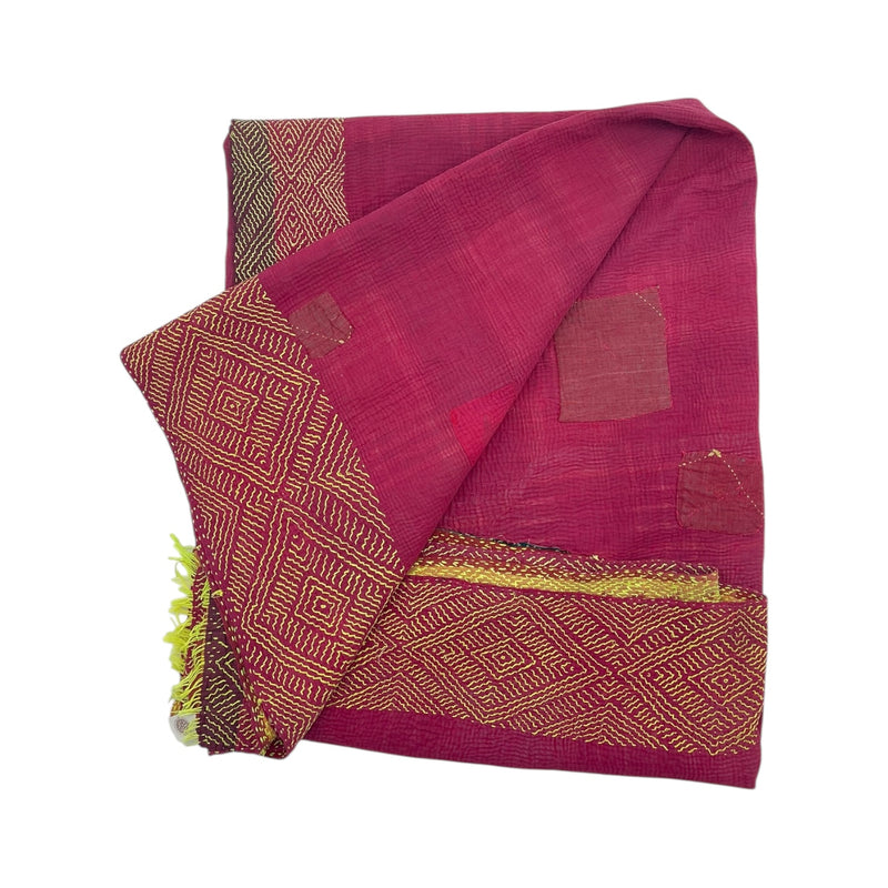 Sari Kantha tæppe 155x210 cm