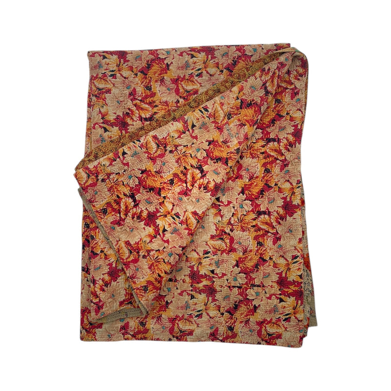 Sari Kantha tæppe 130x220 cm