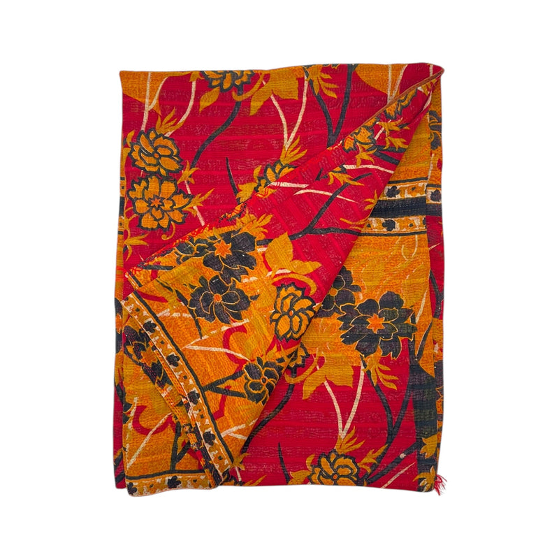 Sari Kantha tæppe 140x210 cm