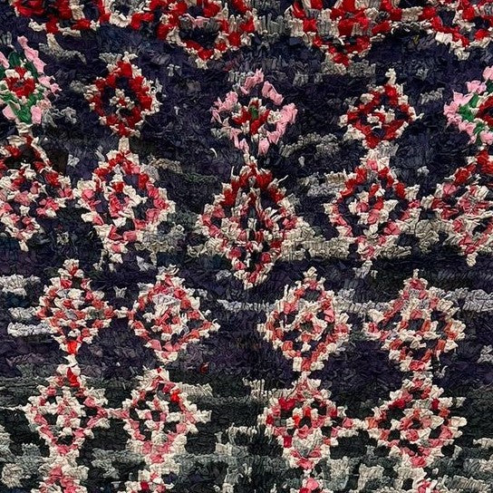 Marokkansk Boucheroite vintage gulvtæppe 105x250 cm