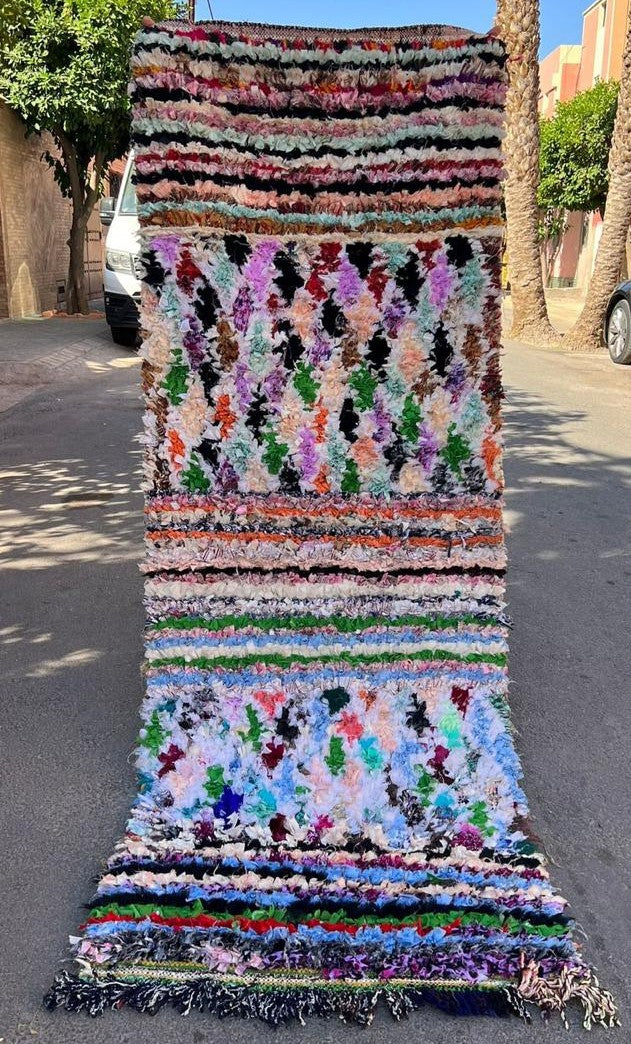 Marokkansk Boucheroite vintage gulvtæppe 85x290 cm