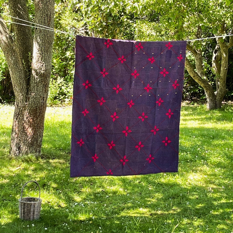 Sari Kantha tæppe