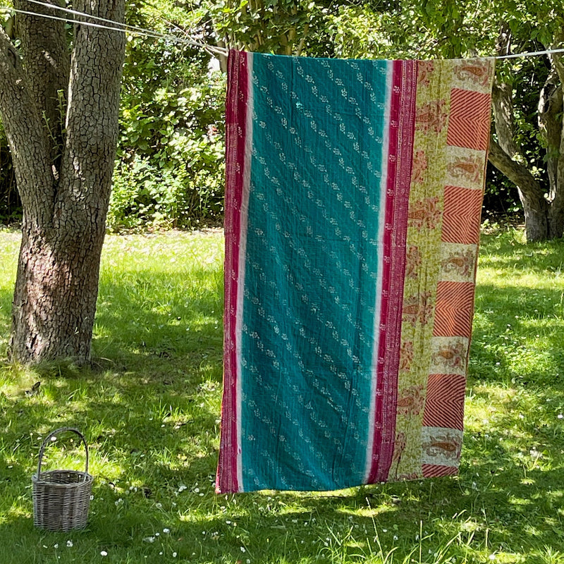 Sari Kantha tæppe