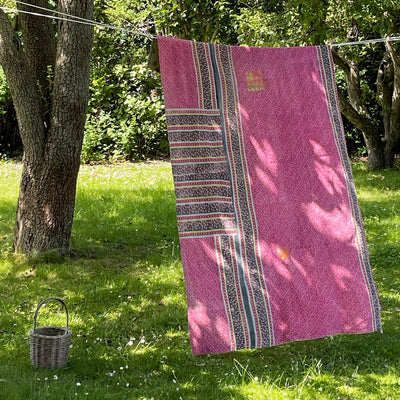 Sari Kantha tæppe