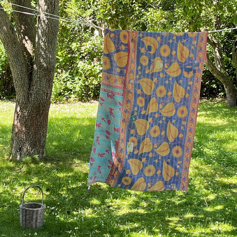 Sari Kantha tæppe